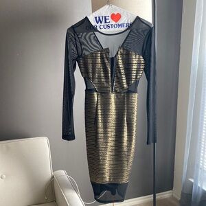 Gold and Black Dress